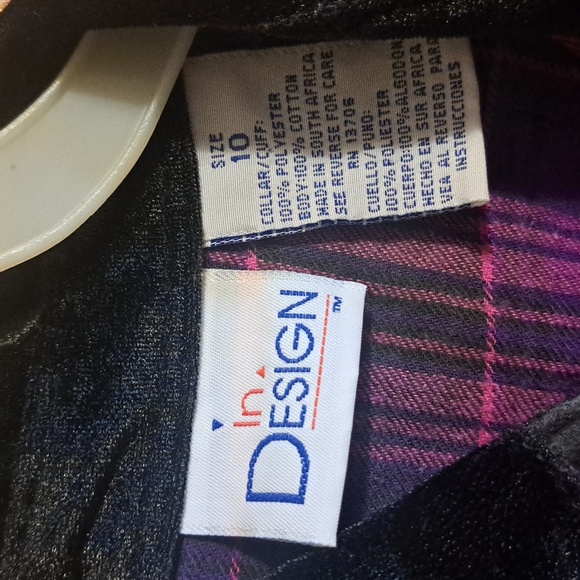 Vintage Girl's In Design Button Down Shirt Size 10 - Picture 7 of 7